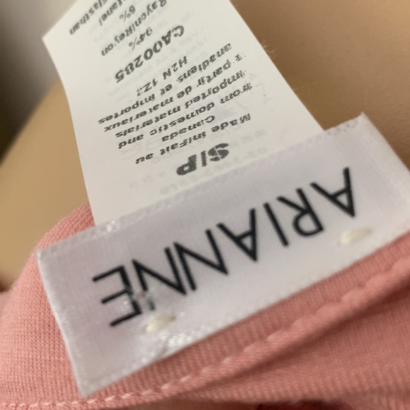 Arianne pink scoop neck built in shelf bra tunic tank top S - Picture 3 of 12